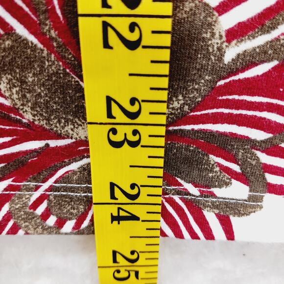 T-Shirt Size M Cream Red Olive Floral Bead Bloomcore Maximalist Vacation Casual - Picture 9 of 16